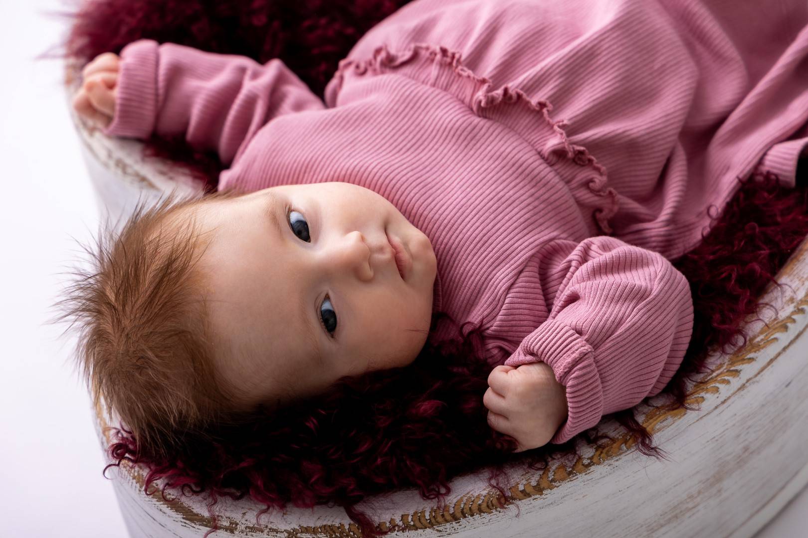 Baby Herz dunkelrotes Fell